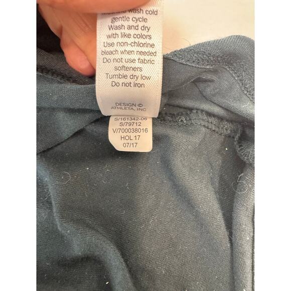 Athleta Tank Top Soft Racerback Open-Back Design Green Draped Size Small - Picture 4 of 8